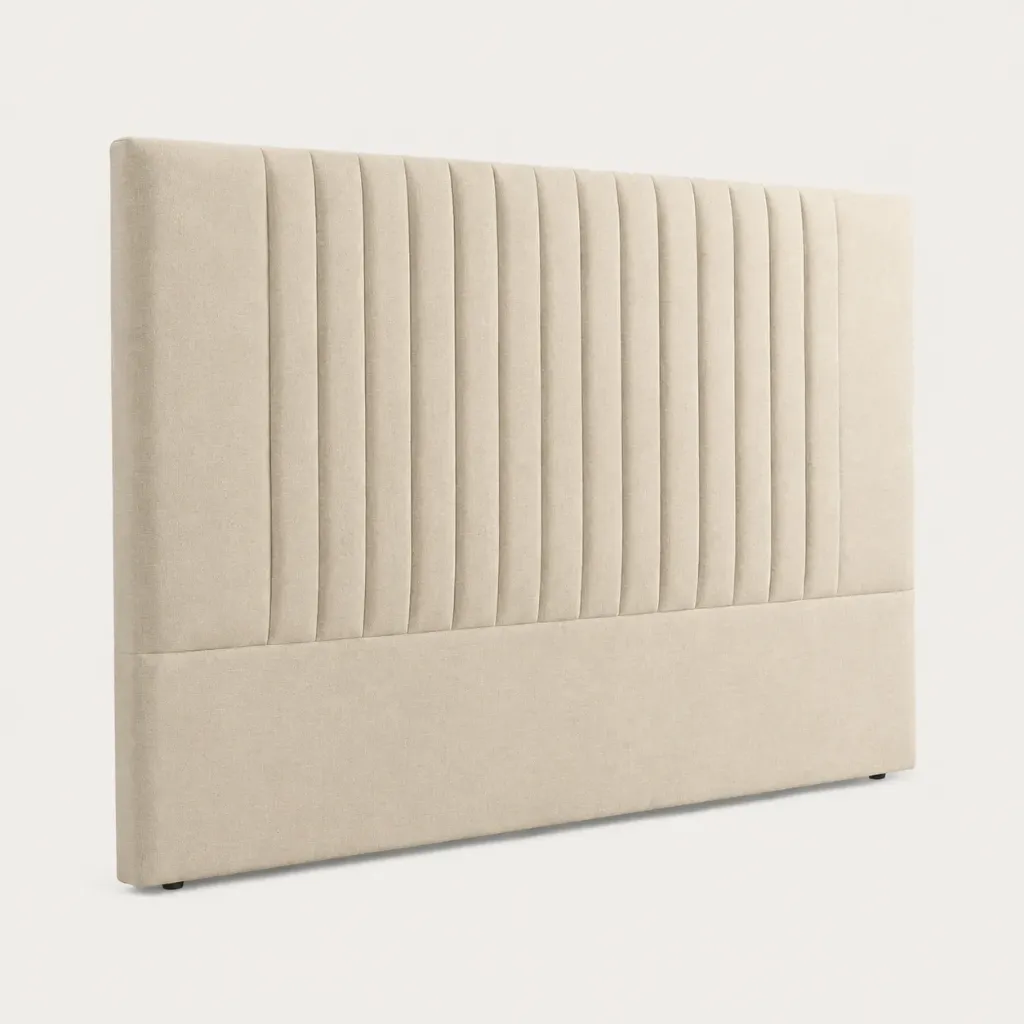 Cabeceira estofada ATLÂNTICO 160 × 120 cm com linhas verticais