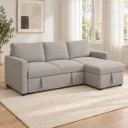 Sofá-cama NORDEN com chaise longue e arrumação