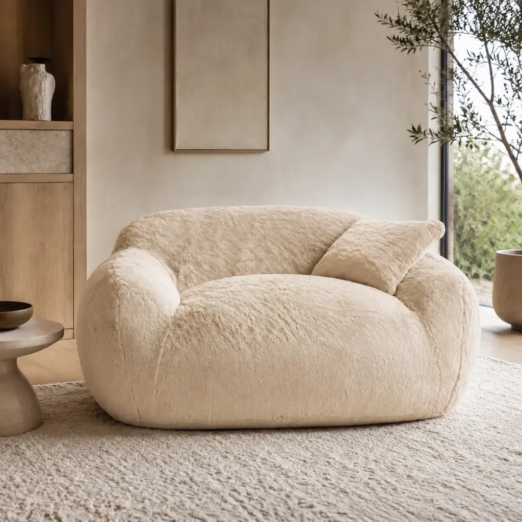 Poltrona Snug Loveseat — Cadeirão em Pelo Sintético