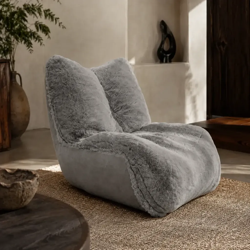 Shetland Chair — Cadeirão Lounge Giratório em Pelo Sintético