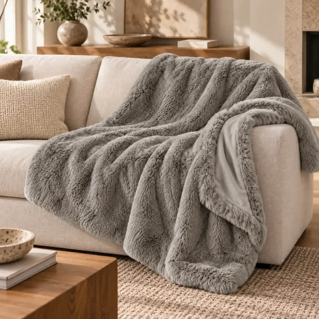 Alaska Throw L — Manta em Pelo Sintético