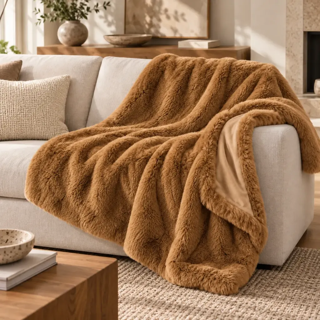 Alaska Throw L — Manta em Pelo Sintético