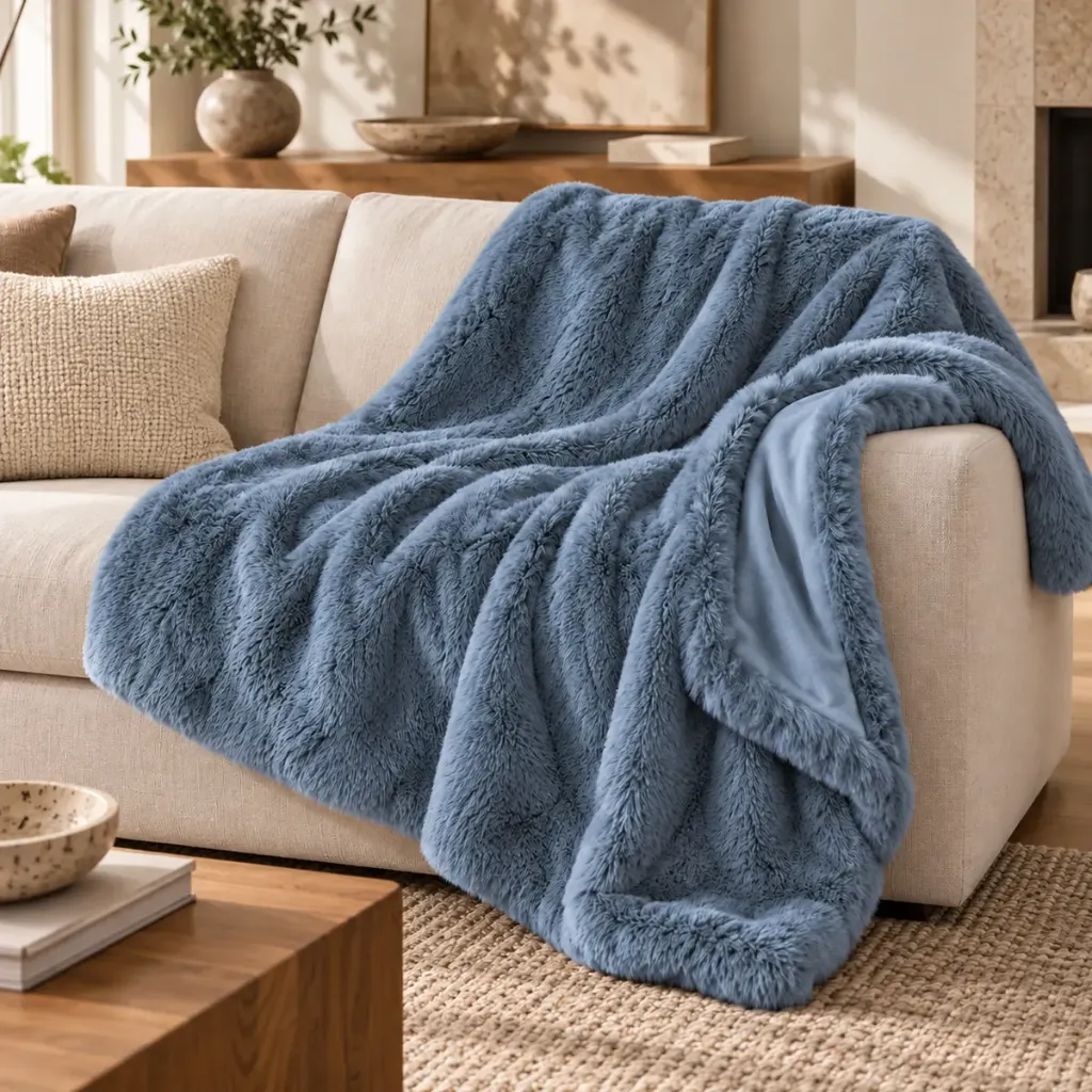Alaska Throw L — Manta em Pelo Sintético